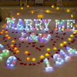 22CM LED Light 26 Letter Light Seven-color English Light Christmas Marriage Proposal Valentine's Day Romantic Decoration Light