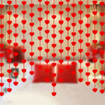 16pcs Romantic Red Heart Garland Valentines Day Mariage Wedding Decoration Diy Bedroom Hanging String Room Decor Love