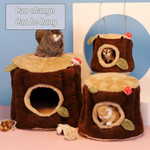 Guinea Pig Nest for Small Animals Hamster Nest Lovely Stump Design Hamster Nest Cage