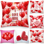 45x45 Pillow Case Rose Flower Cushion Cover Valentine Decoration Love Heart Party Favors Girls Gifts Home Sofa Chair Decoration