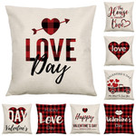 Valentine's Day Decor Cushion Cover Mr Mrs Wedding Decoration Lover Pillow Cases for Romantic Valentine Day Gifts