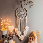 Bohemian Dream Catcher Tapestry Hand-Woven Soft Wall Hanging Tassel Macrame Pendant Home Bedroom Decoration Dream Catcher