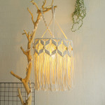 Hand-Woven Lampshade Living Room Lamp Shade Bohemian Tassel Bedroom Bathroom Lampshade Lamp Shade Macrame Decorative Tapestry