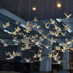 12 PC High Quality European Crystal Acrylic Bird Hummingbird Ceiling Antenna Home Wedding Stage Decoration Ornaments