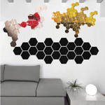 Newly 12pcs 3d Mirror Hexagon Vinyl Removable Wall Sticker Decal Home Decor Art Diy 2021 New Hight Quality Removable Wall Stick