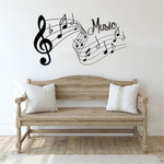 Fashion Melody Wall Sticker Music Songs Sound Notes Room Home Wall Decal Bedroom Office Decor Removable Music Sticker