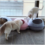 New Cute An Integrated Cat House Felt Pet Nest Creative Egg-shaped Thermal Insulation Pet House Indoor Outdoor Pet Accessories