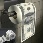 1 Roll $100 Dollar Bill Toilet Paper Christmas Decoration for Home Trump Rolling Paper Holder Toilet Tissue Funny Gift