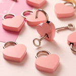 Antique Style Heart Shape Padlock Vintage Lock Pink Romantic Lovely Diary Padlocks Key Lock with Key