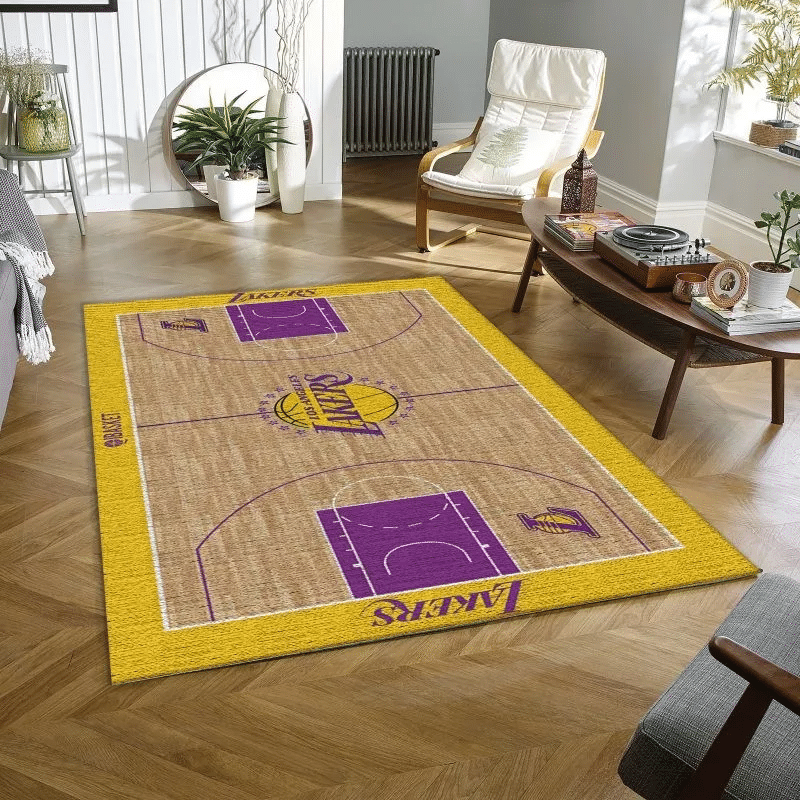 Nba los angeles lakers staples center court edition carpet rug 0929  rug