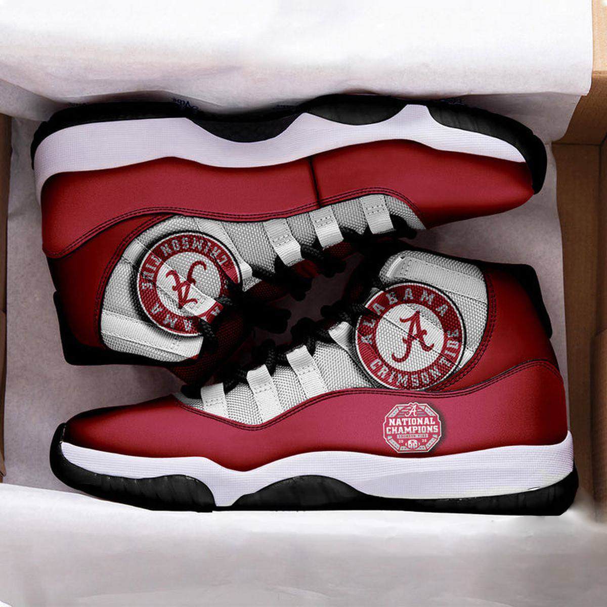 Alabama crimson tide sneaker ncaa air jordan 11 shoes 00004 - women size (us) / 7