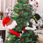 Cute Santa Claus Plush Toys Christmas Tree Top Pendant Cloth Doll Snowman Ornament