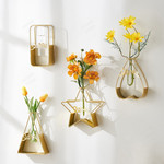 Glass Flower Vases - Shelves Wall Decoration