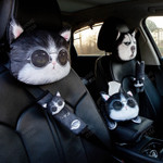 Kawaii Dog Cat Car Neck Pillow Safety Seat Belt Shoulder