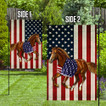 Horse American Flag Horse Patriot Horse Independence Day House Flag Garden Flag 
