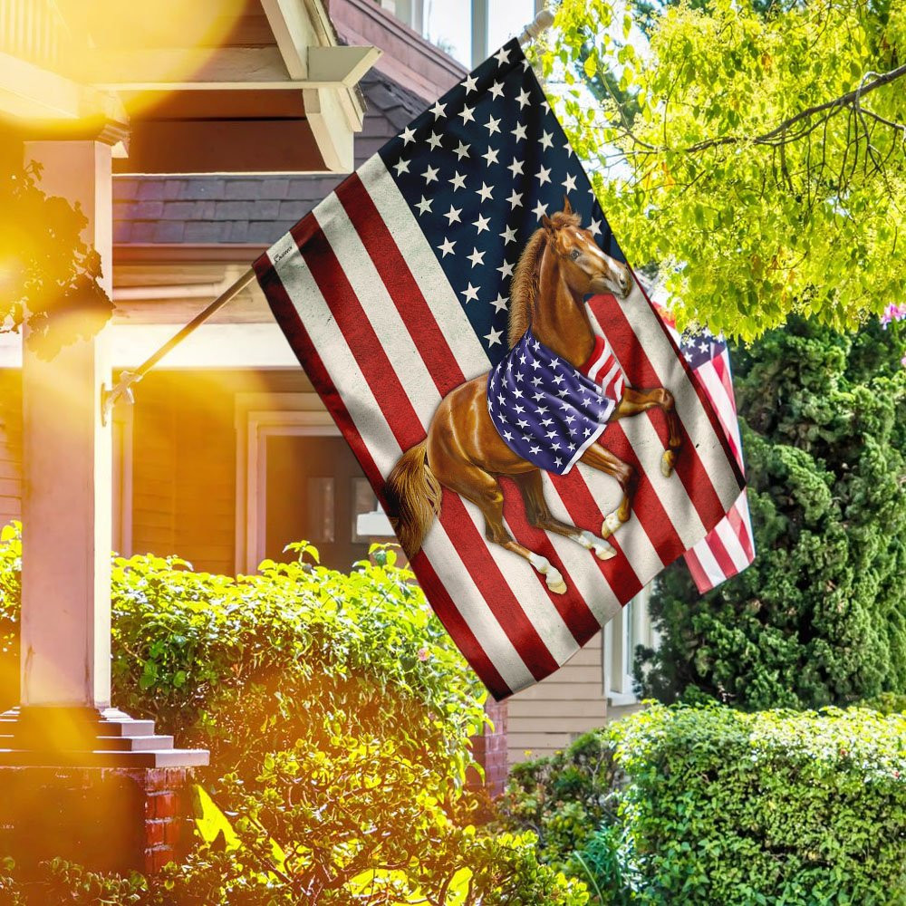Details about   Horse Patriot American House Flag Garden Flag 2 Sided Home Decor July Gift 