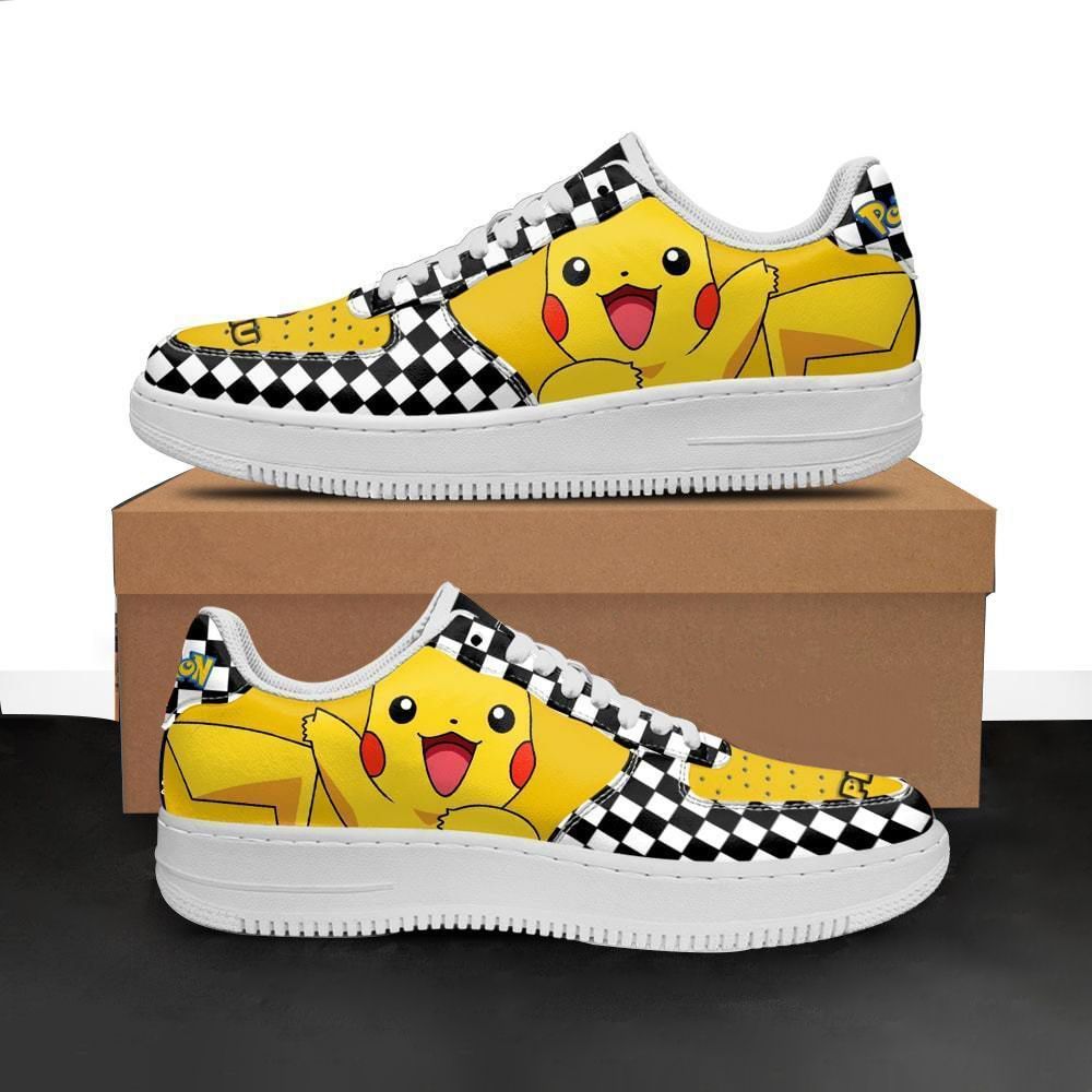 Pikachu Pokemon Air Force One Low Top Shoes Sneakers