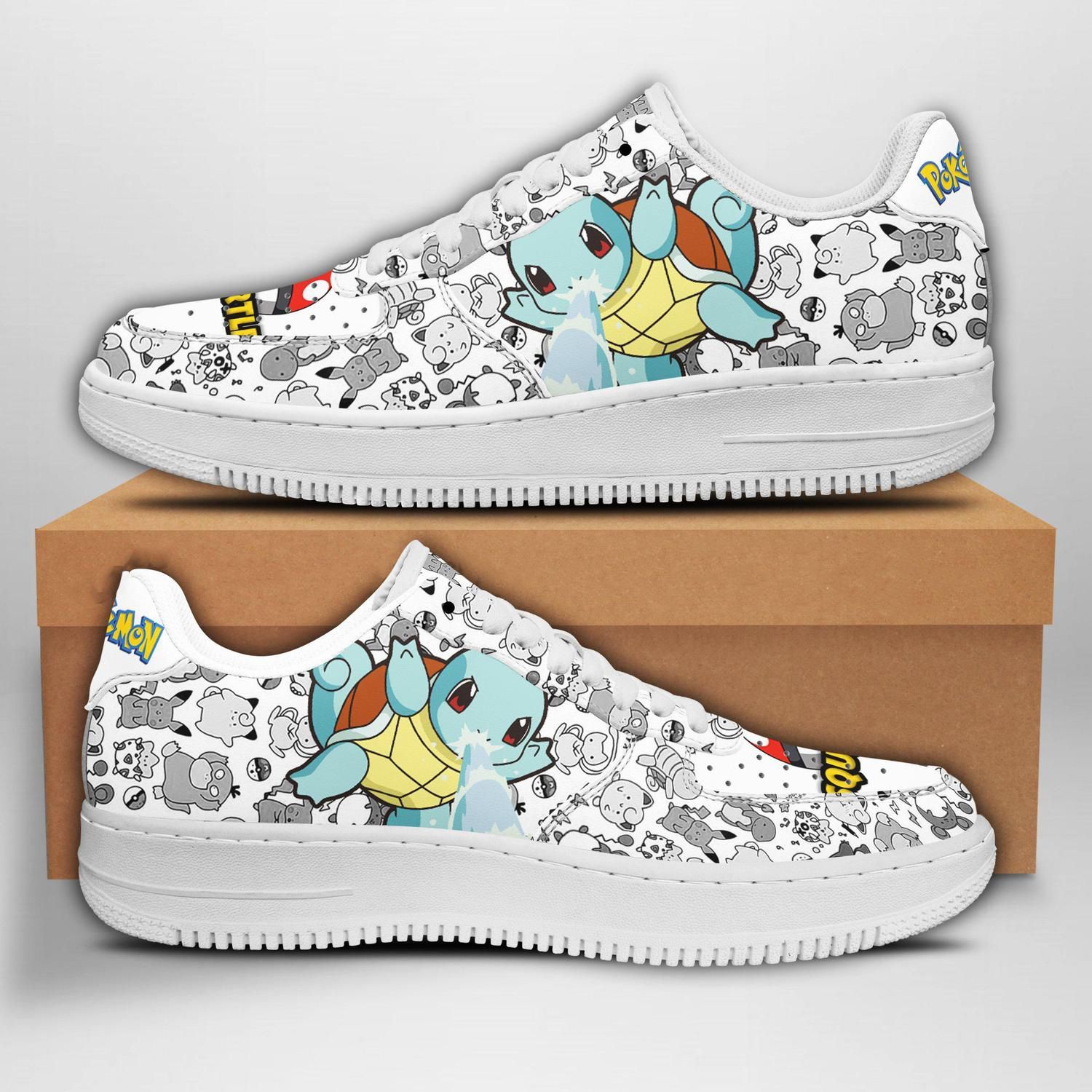 Squirtle Pokemon Air Force 1 Low Top Shoes Sneakers