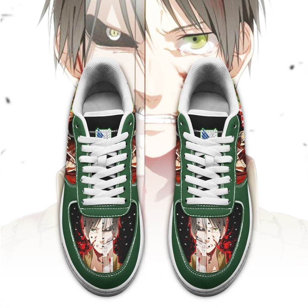 Eren Yeager Attack On Titan Air Force One Low Top Shoes
