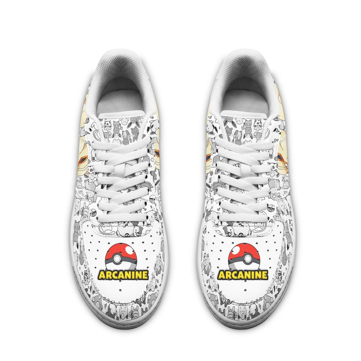 Arcanine Pokemon Air Force One Low Top Shoes Sneakers