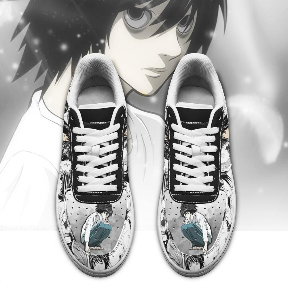 L Lawliet Death Note Air Sneakers AF1 Anime Shoes