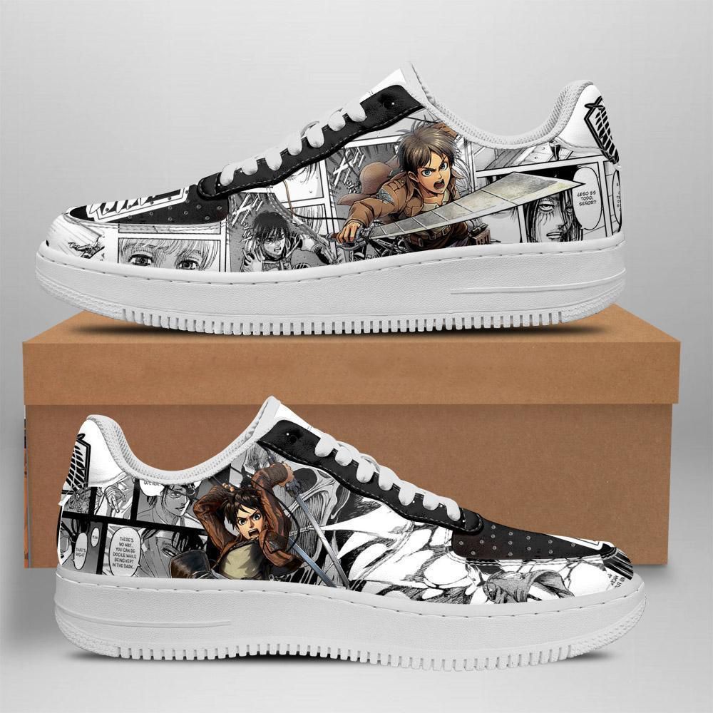 Attack On Titan Manga Air Force 1 Sneaker Shoes