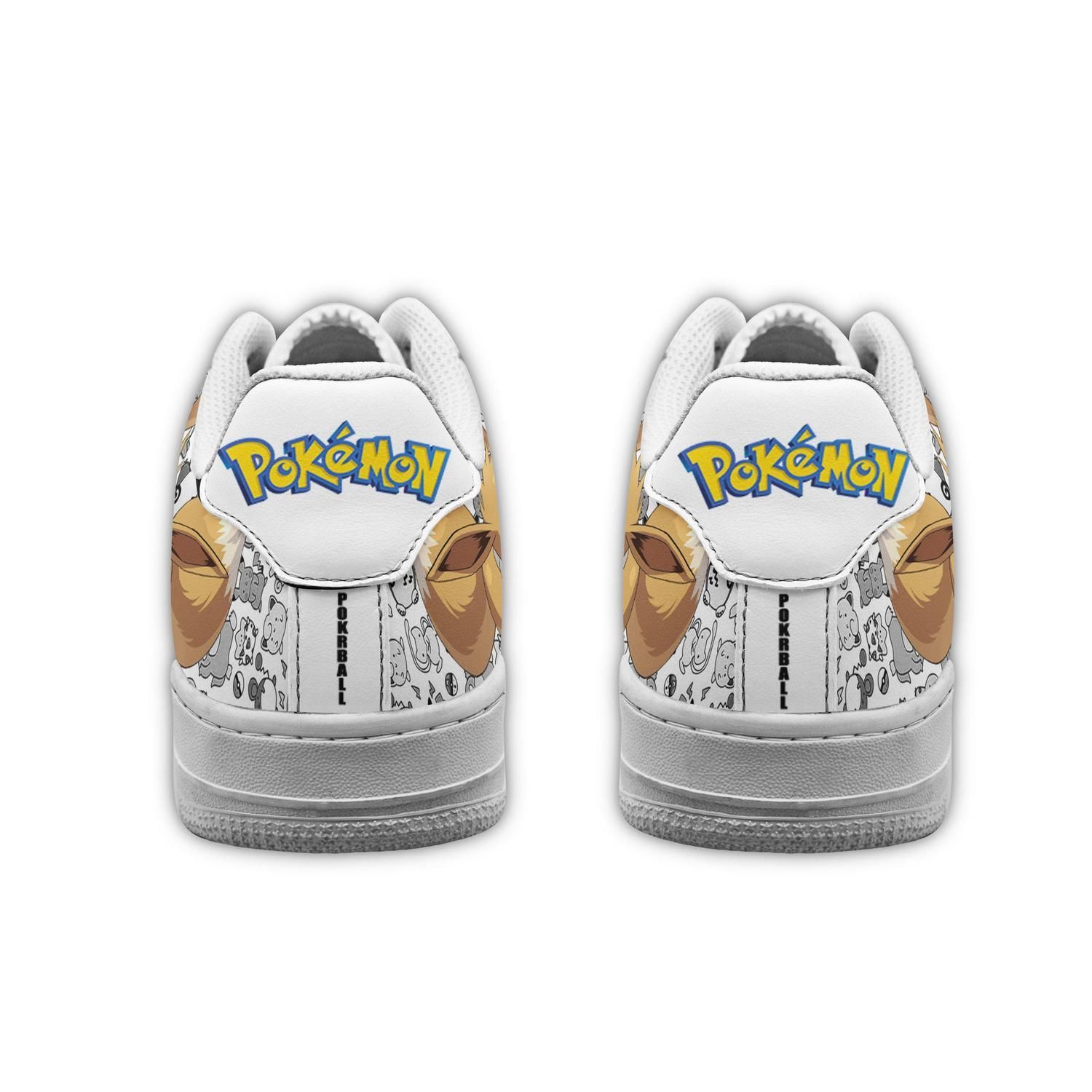 Eevee Pokemon Air Force 1 Low Top Shoes Sneakers