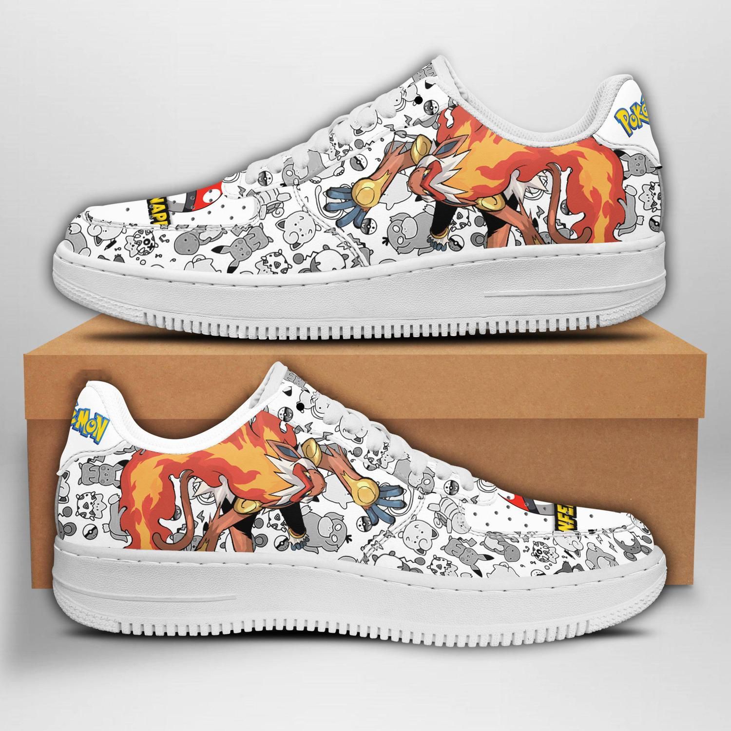 Infernape Pokemon Air Force One Low Top Shoes Sneakers
