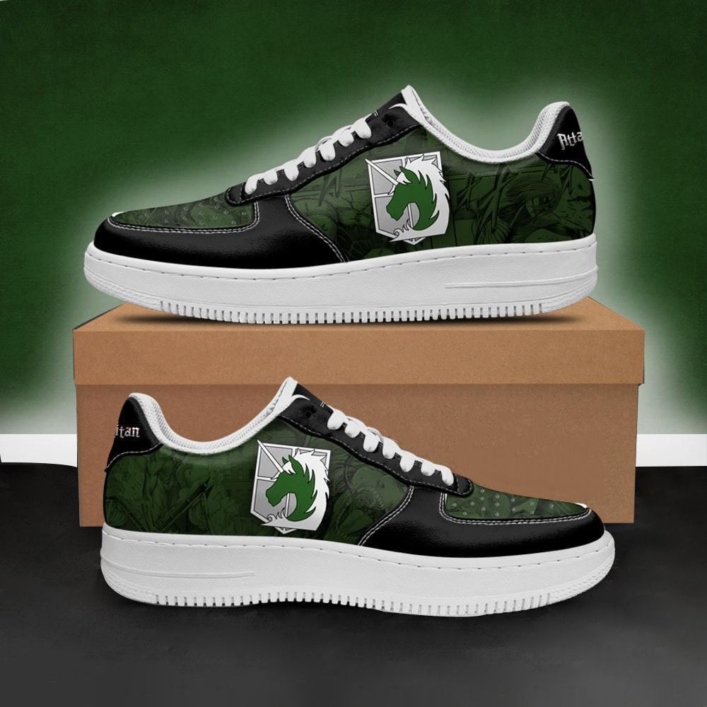 Military Police Attack On Titan Air Force One Low Top Shoes