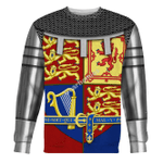 Gearhomies Unisex Sweatshirt Royal Coat of Arms of the United Kingdom (Queen Elizabeth II) 3D Apparel