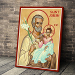 GearHomies Canvas Saint Joseph and Child Jesus