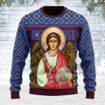 Merry Christmas GearHomies Unisex Ugly Christmas Sweater St. Archangel Michael 3D Apparel