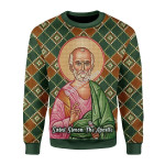 Merry Christmas Gearhomies Unisex Christmas Sweater Saint Simon the Zealot 3D Apparel