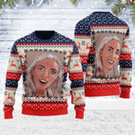 Merry Christmas Gearhomies Unisex Ugly Christmas Sweater Scarlett Johansson Surprised Meme 3D Apparel