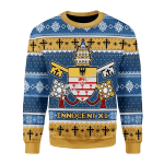 Merry Christmas Gearhomies Unisex Christmas Sweater Innocent XI Coat Of Arms Christmas 3D Apparel