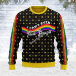 Merry Christmas Gearhomies Unisex Ugly Christmas Sweater Rainbow LGBT Flag 3D Apparel