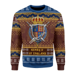 Merry Christmas Gearhomies Unisex Christmas Sweater Henry V 3D Apparel