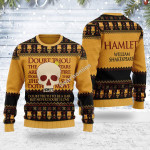 Merry Christmas Gearhomies Unisex Ugly Christmas Sweater Hamlet William Shakespare 3D Apparel