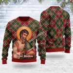 Merry Christmas Gearhomies Unisex Ugly Christmas Sweater Matthew the Apostle 3D Apparel