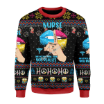 Merry Christmas Gearhomies Unisex Christmas Sweater Nurse Life Hippie 3D Apparel