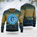 Merry Christmas Gearhomies Unisex Ugly Christmas Sweater Throat Chakra 3D Apparel