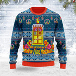 Merry Christmas Gearhomies Unisex Ugly Christmas Sweater We All Live In A Yellow Time Machine 3D Apparel