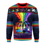 Merry Christmas Gearhomies Unisex Christmas Sweater Dragon LGBTQ+