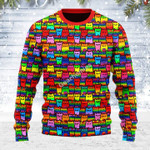 Merry Christmas Gearhomies Unisex Ugly Christmas Sweater LGBTQ+ Rainbow Flag Cat 3D Apparel