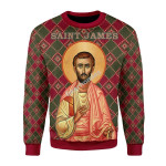 Merry Christmas Gearhomies Unisex Christmas Sweater Saint James The Less 3D Apparel