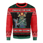 Merry Christmas Gearhomies Unisex Christmas Sweater Praise The Sun The Lord Is Come 3D Apparel