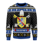 Merry Christmas Gearhomies Unisex Christmas Sweater Celestine V Coat of Arms 3D Apparel