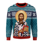 Merry Christmas GearHomies Unisex Christmas Sweater St. Sava 3D Apparel