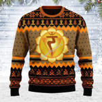 Merry Christmas Gearhomies Unisex Ugly Christmas Sweater Solar Plexus Chakra 3D Apparel