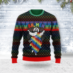 Merry Christmas Gearhomies Unisex Ugly Christmas Sweater Jesus Ah Men LGBTQ+ 3D Apparel